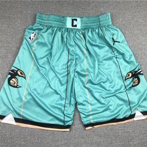 Mens Hornets green shorts Pants Ball pants Casual summer basketball uniform